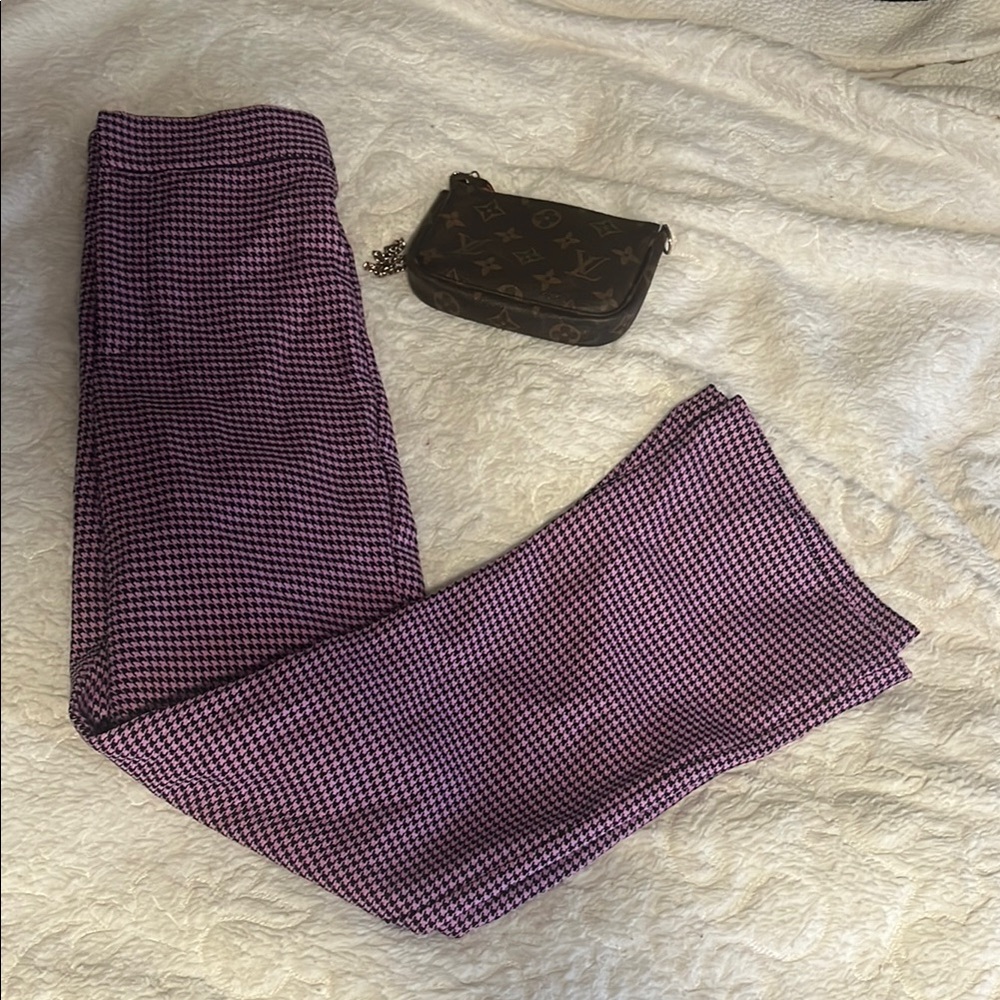 Purple Houndstooth Pants